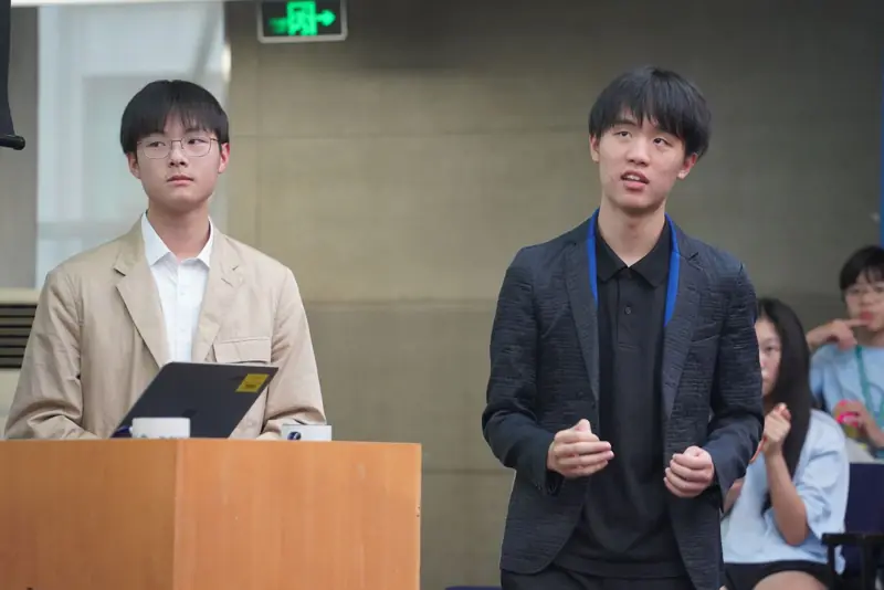 Presenting to the panel, Beijing 2026